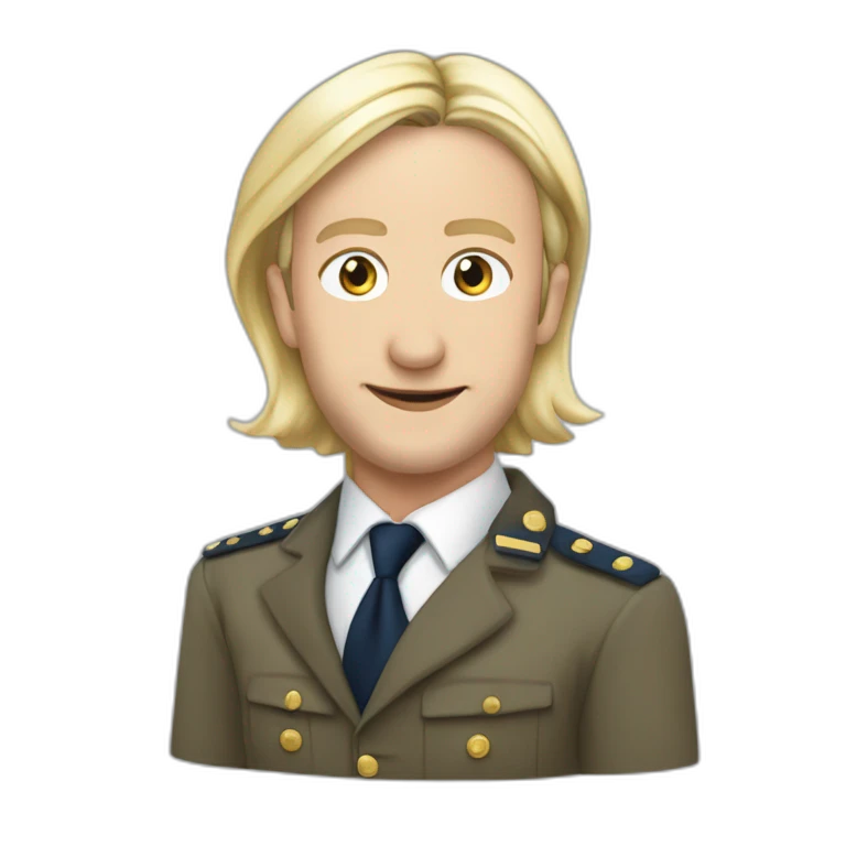 Macron saute Marine Lepen emoji