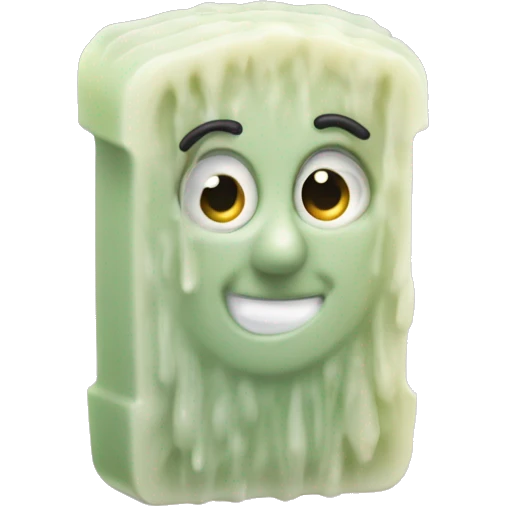 Anthropomorphic bar soap LONG EYELASHES  emoji