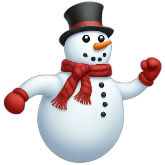 snowman running emoji