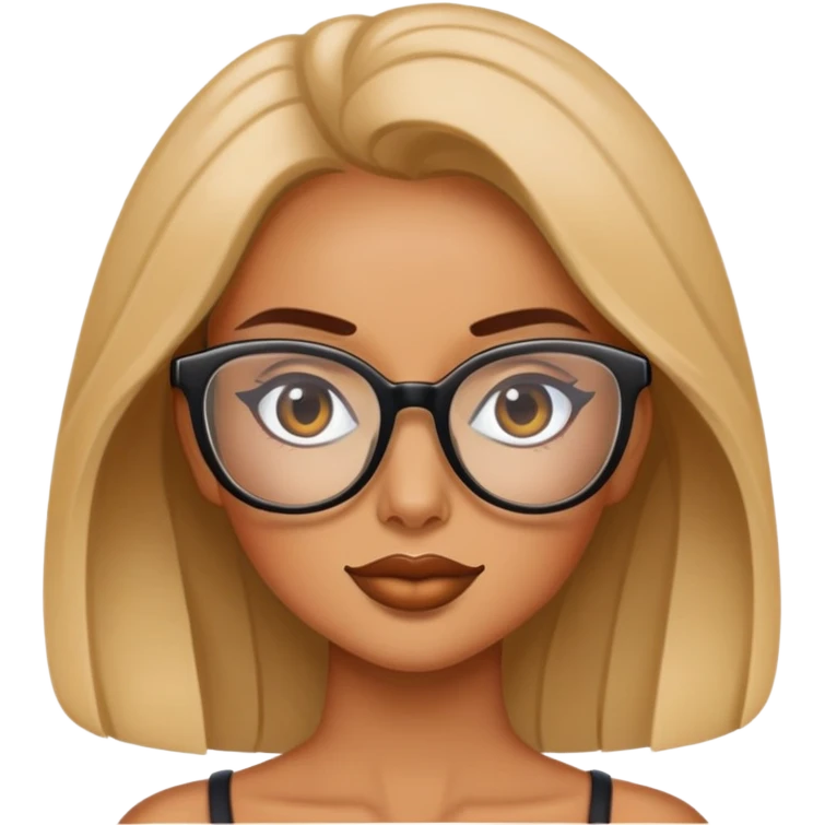 sexy woman with big glasses emoji