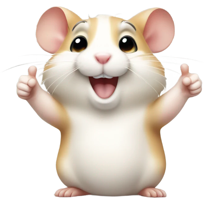 Happy hamster giving thumbs up emoji