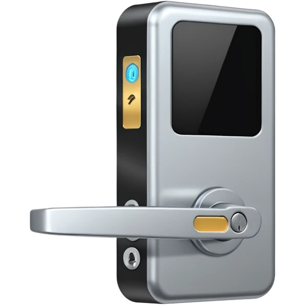 Electronic Door Lock System with card insert only screen no key hole emoji