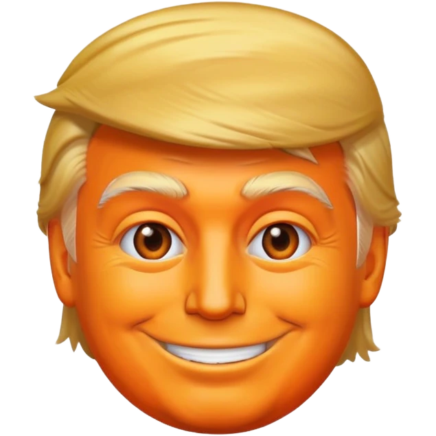 Donald trump in the style of apple emoji emoji