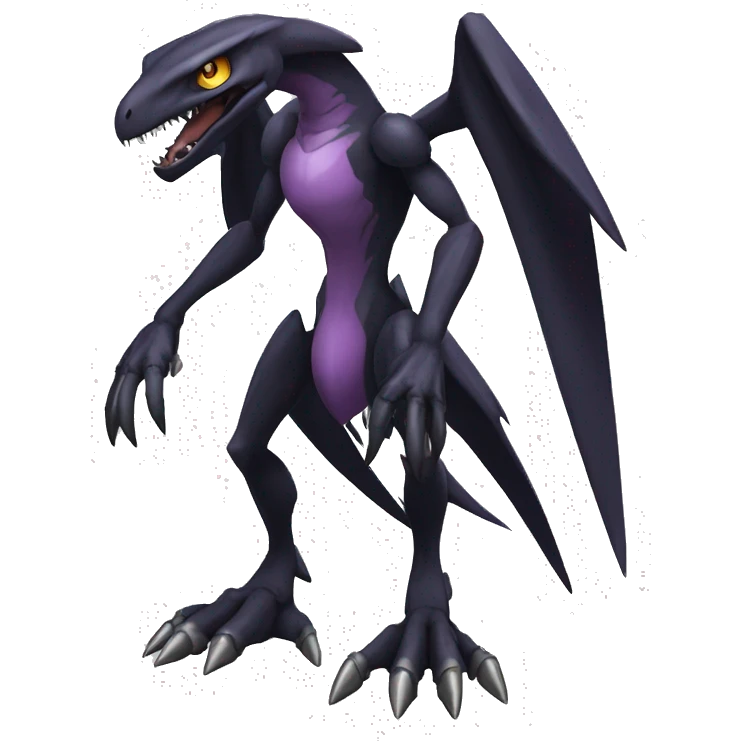  Cool Edgy Black Digimon-Fakemon-Raptor-Genesect-Reptile full body emoji