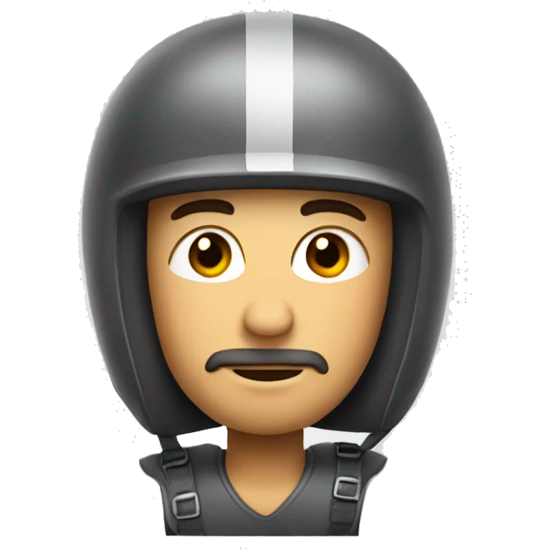 a man of about 30 wearing a helmet with the inscription SIAM emoji