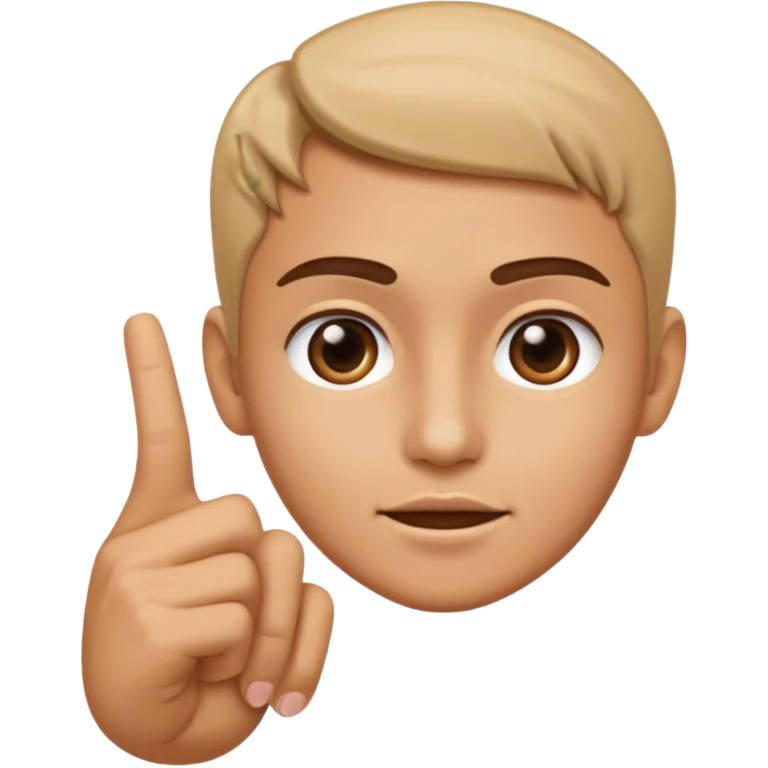 Point your finger at the face. emoji