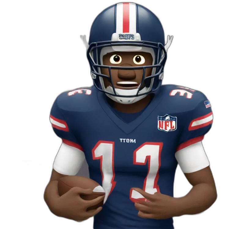 mad american football player emoji