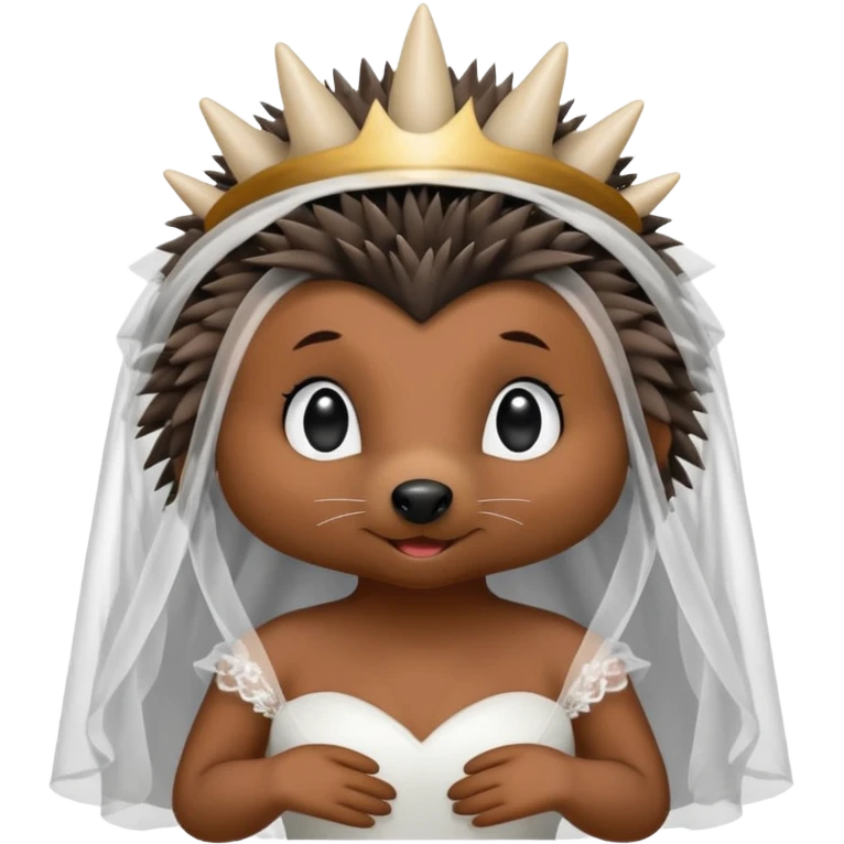 black bride hedgehog emoji