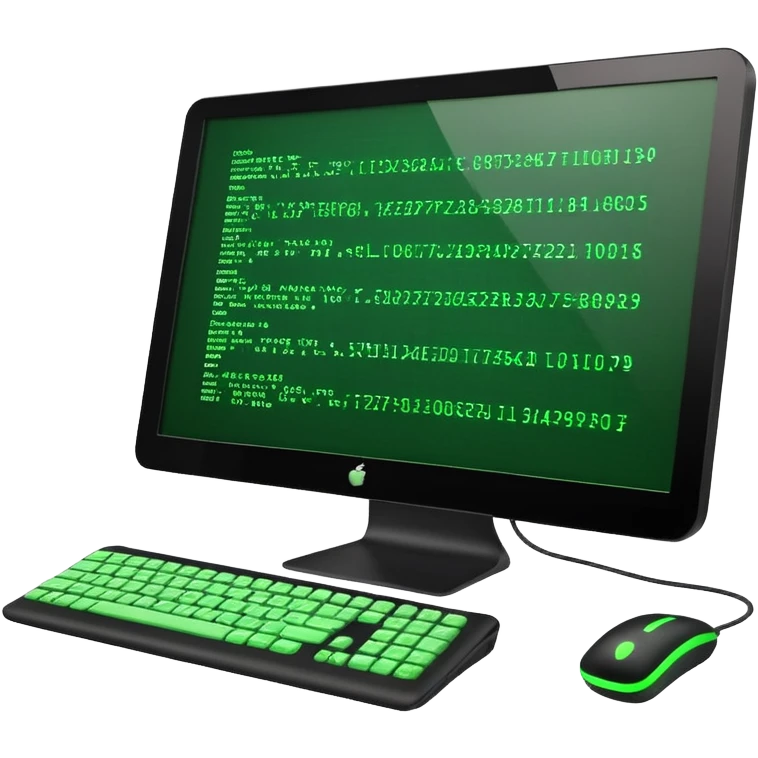 computer with  code emoji