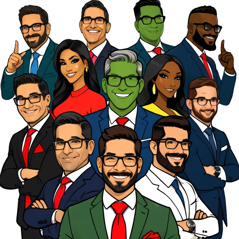 Grant Cardone, Tai Lopez, Josh King Madrid, Alex Hormozi, Iman Gadzhi, Daniel G, Branden Condy, Patrick Bet-David, Dan Henry, Luke Belmar, Shelby Sapp, Leila Hormozi, Tefi Valenzuela, business, influencers, friends, rich millionaire success lifestyle, private jet , supercars, success, sales emoji