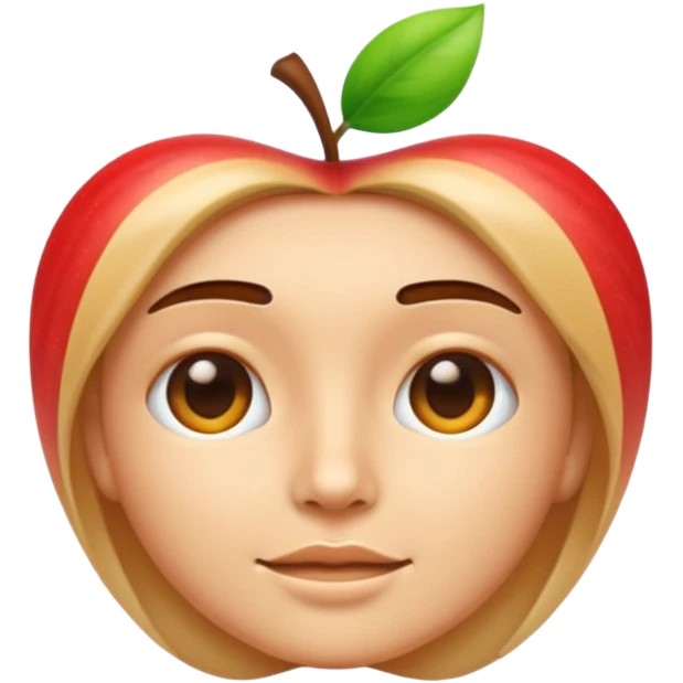 facial recognition emoji, a stylized face with scanning lines or a frame around it, apple emoji style emoji