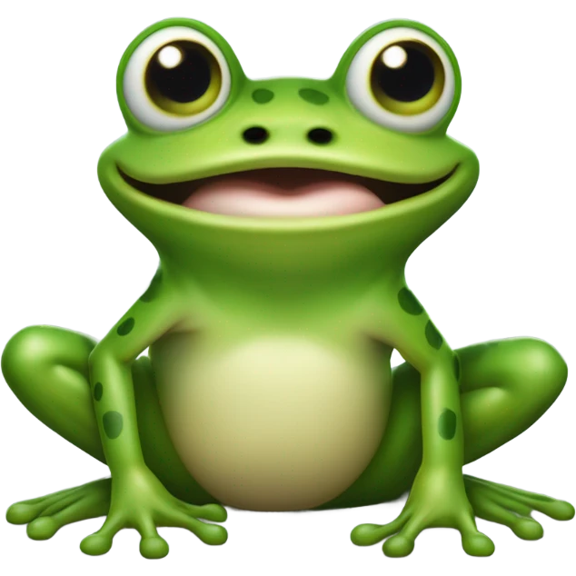 Yawning frog emoji