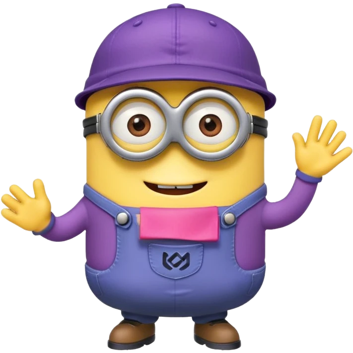 Minion violet avec casquette  emoji