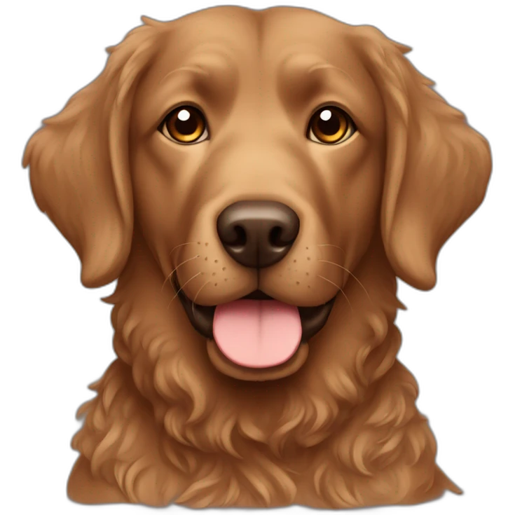 Brown labra doodle curly hair emoji