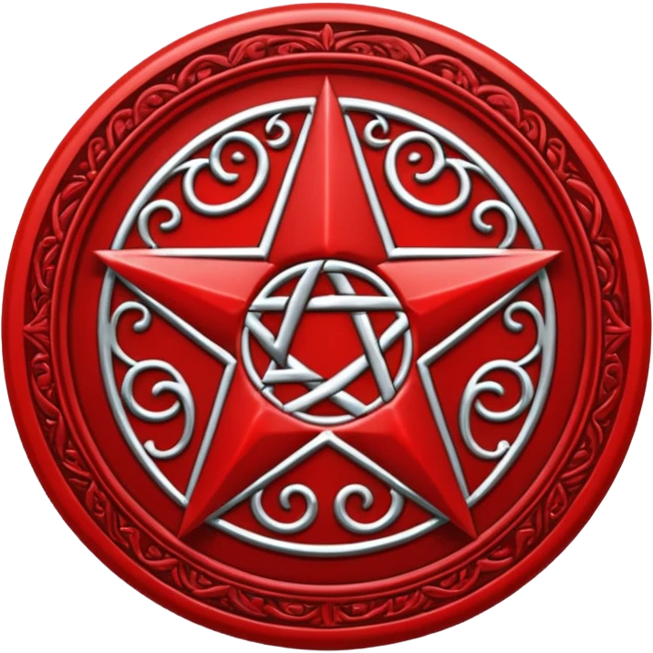 Red pentacle seal emoji