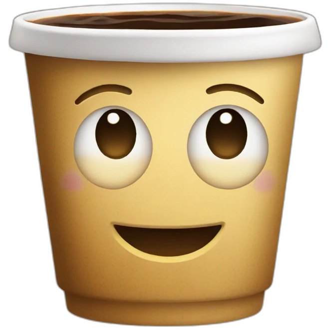 Smiling face with coffe emoji