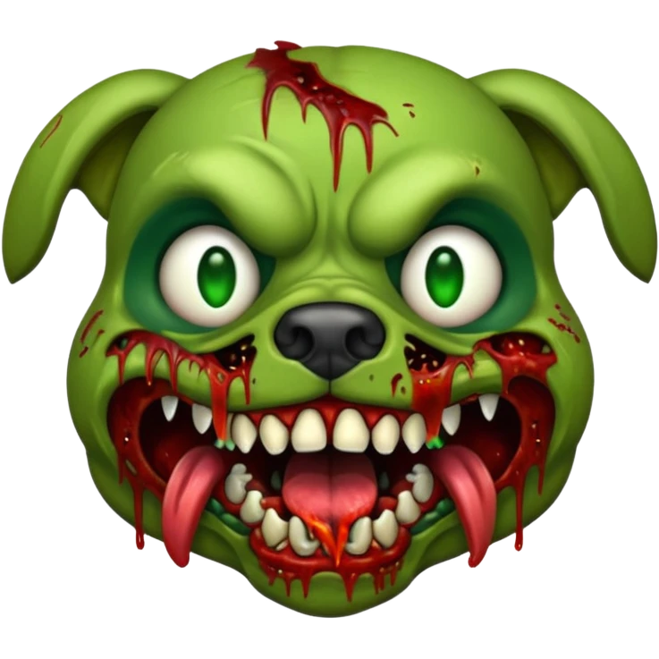 Zombie dog face  emoji