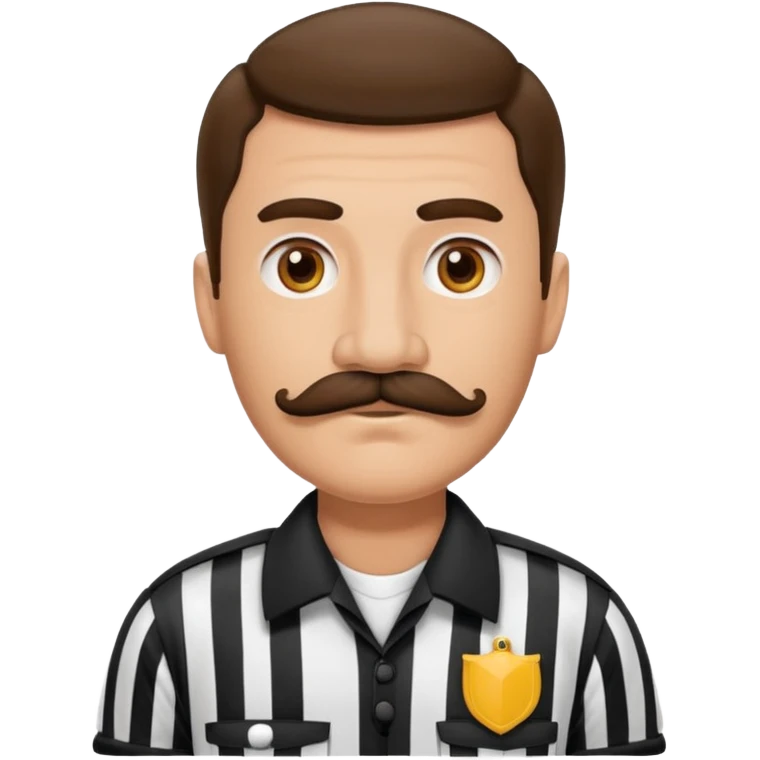 moustache uniform refereee man emoji