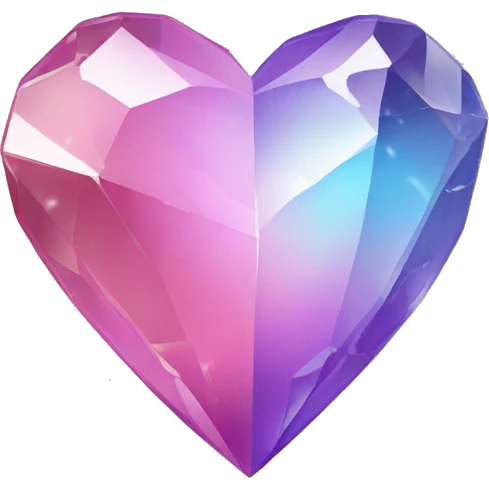 Crystal heart, left half #4100ff, right half #7d00ff emoji