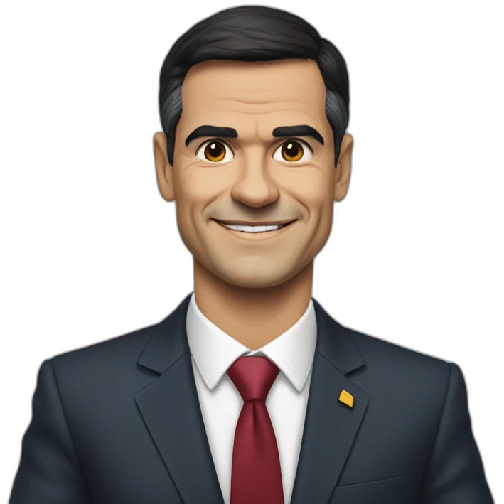 Pedro Sánchez in suit approves that emoji