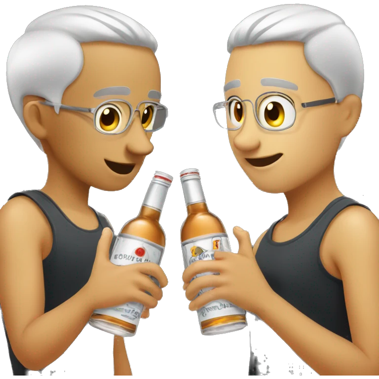 two best friends drinking polish vodka emoji