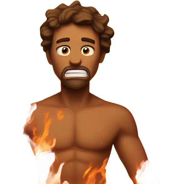 man on fire emoji