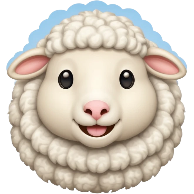 Sheep smiling  emoji