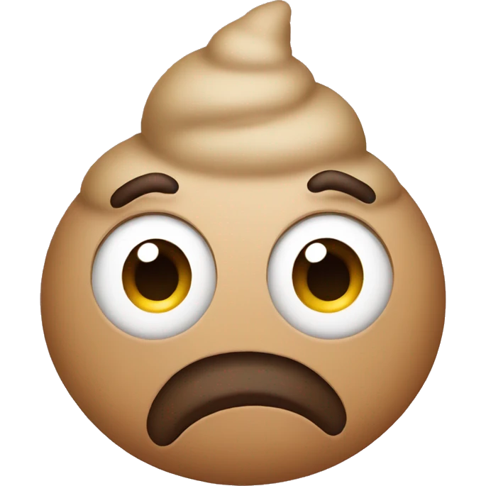 Poop emoji with side eye emoji