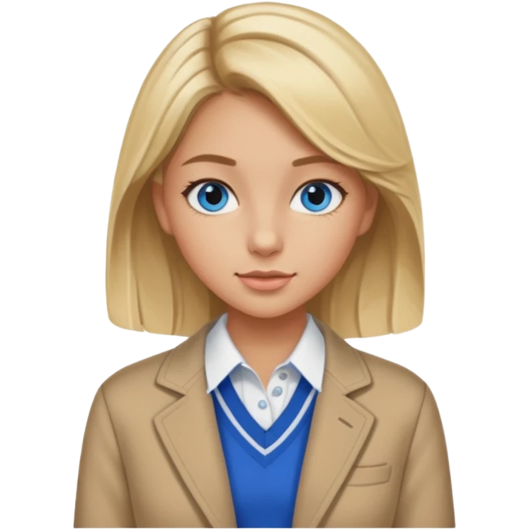 preppy, aesthetic, trendy, tan, blue eyes, teen girl, blonde highlights, sexy emoji