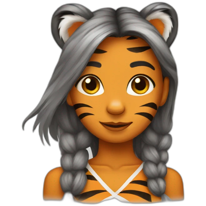 Tiger girl emoji