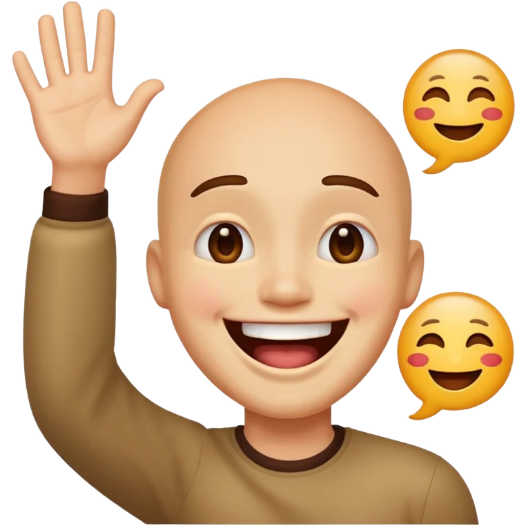 laughing emoji with hand sticking out emoji