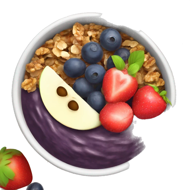 Açaí bowl with fruit and granola  emoji