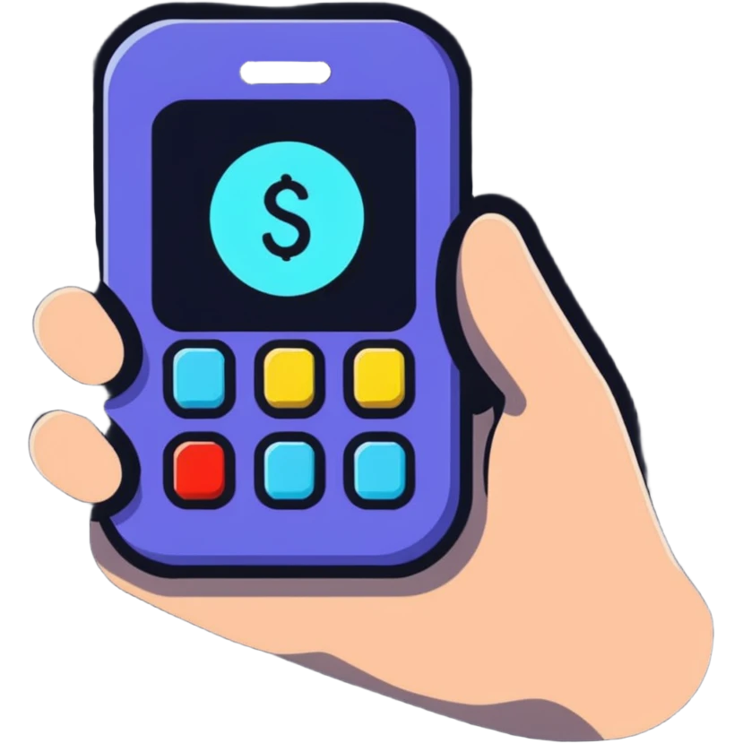 Colorful tapping hand clicker icon for Roblox emoji