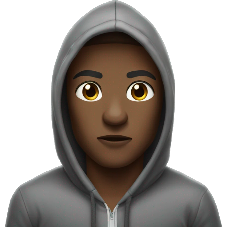Boxer wearing hoodie  emoji