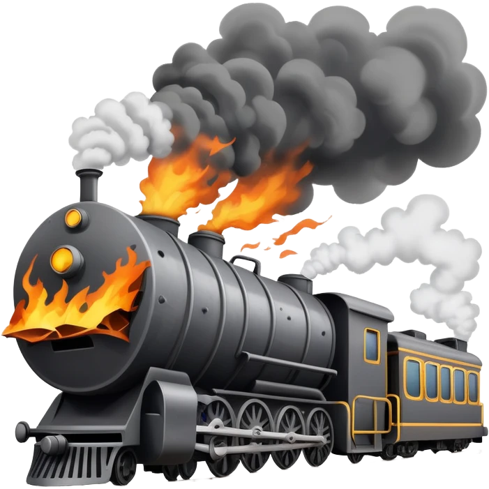 train wreck derailed crash emoji