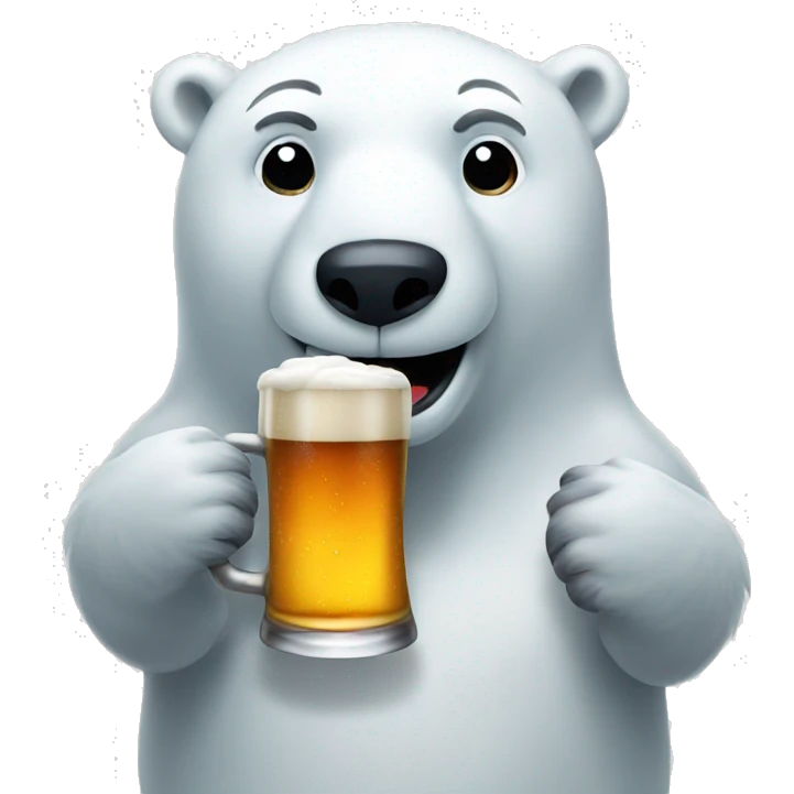 polar bear beer emoji