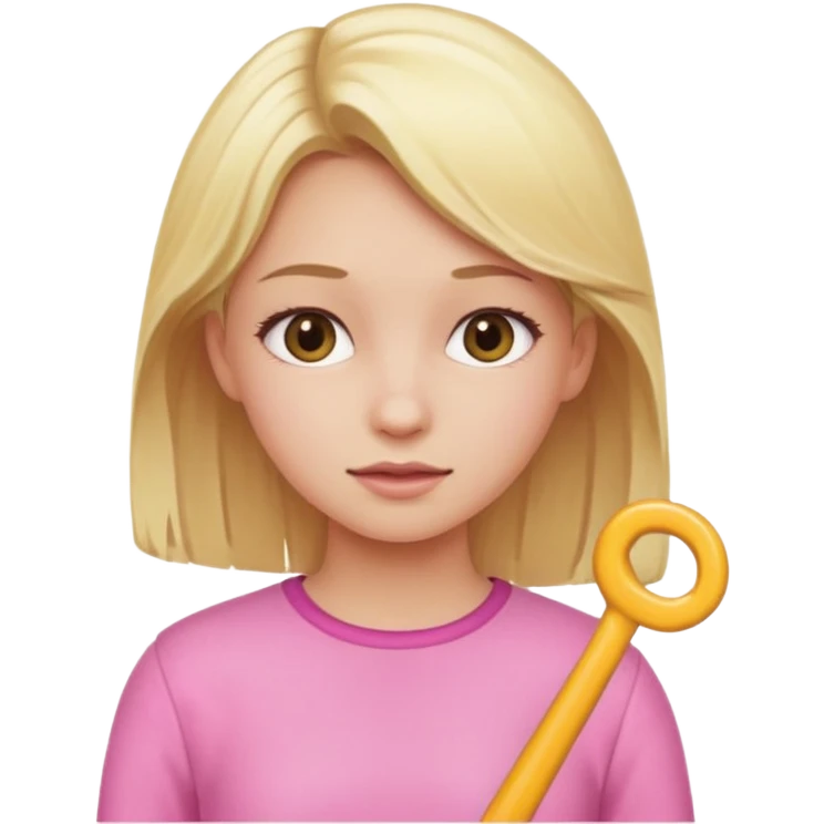 Blonde girl with pink clothes  emoji