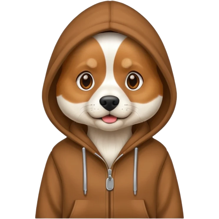 Dog wearing a hoodie ￼ emoji