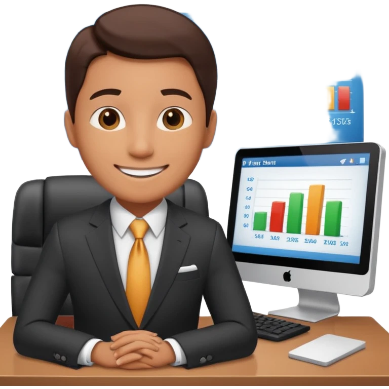 i need an image of a man named clyde who provides basic credit reports. his girlfriend bonny is abind market analyst emoji