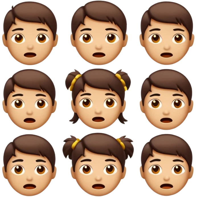 create an emoji set of a cartoonish character from china's bronze age of arts doing different emotions emoji