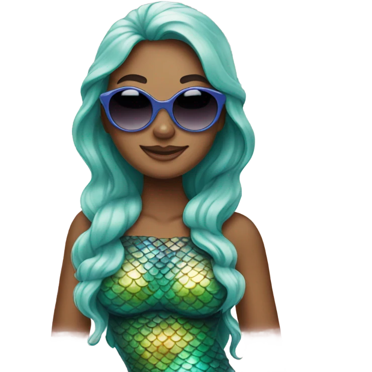 mermaid with sunglasses emoji