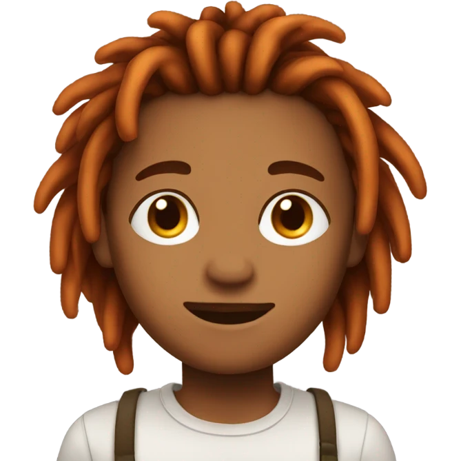 orange brown hair boy with dreads emoji