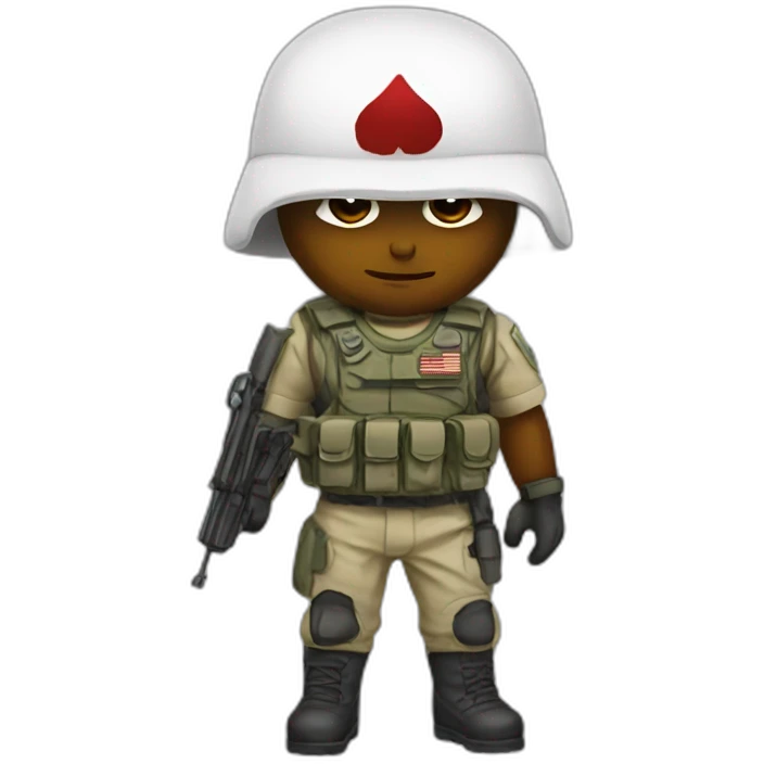 Mylitary whit blood emoji