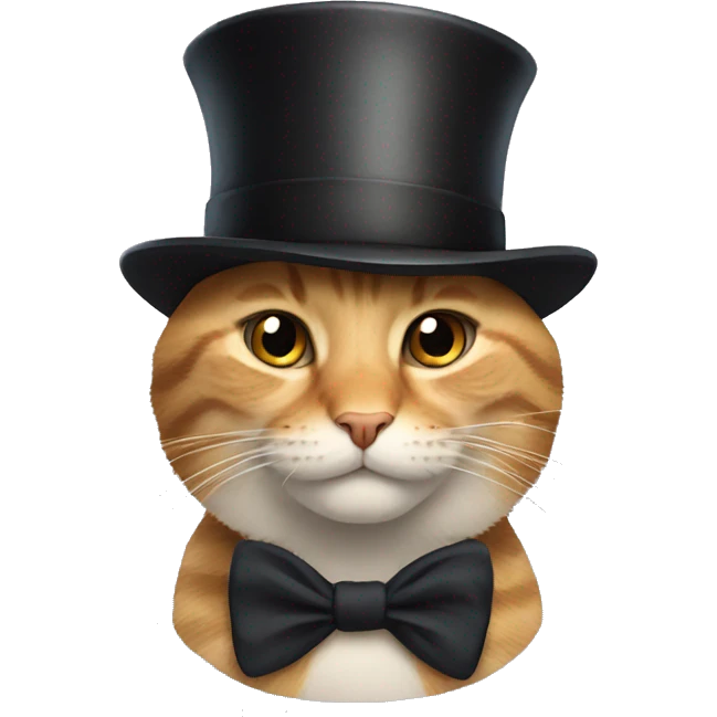 Cat wih tophat emoji