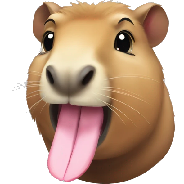 tongue out capybara  emoji