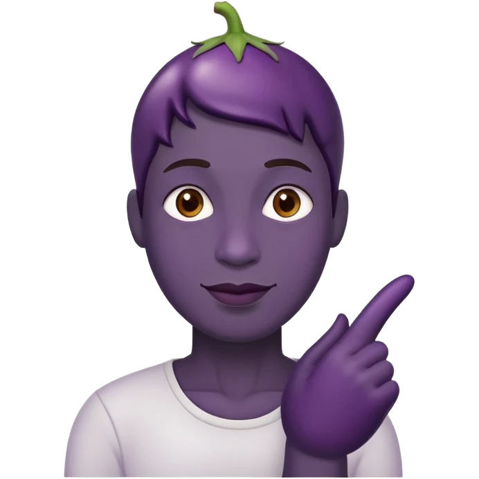 Eggplant thumb emoji