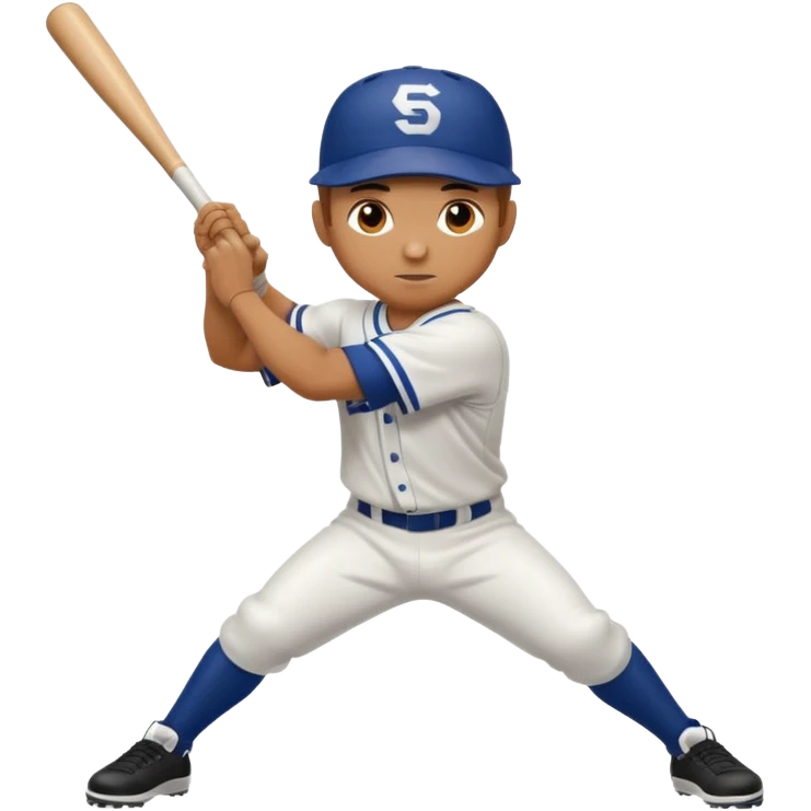 Baseball player laying a bunt emoji