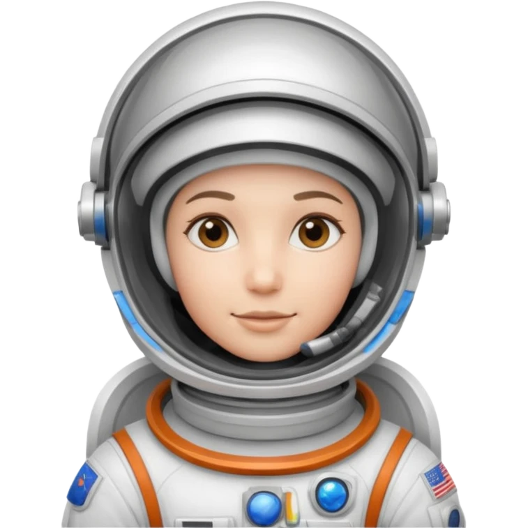 Astronaut in white EVA suit with silver visor helmet emoji