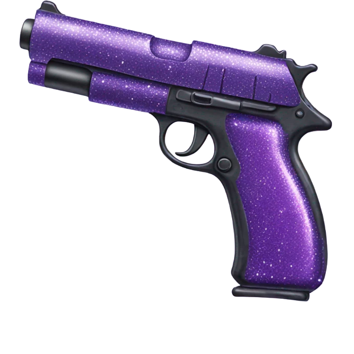 sparkly purple gun emoji