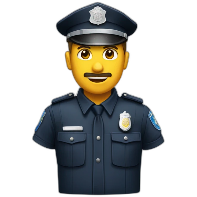 Fais moi un emoji stylé d’un policier emoji